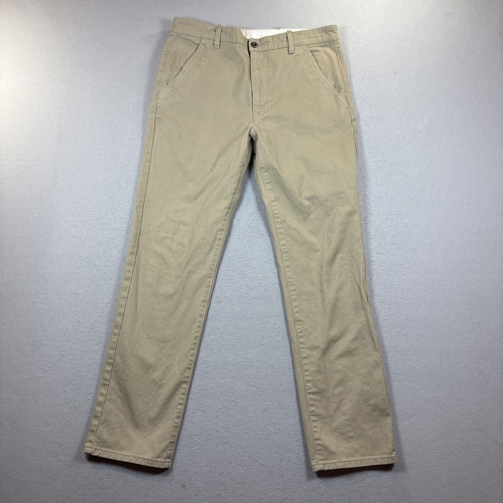 Levi's 34x34 Khaki Chino Pants Men's Straight Fit Pocket Lining Cotton